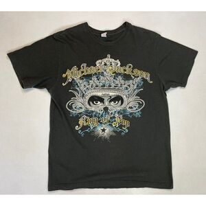 Michael Jackson King Of Pop 2009 Graphic T-shirt Women Medium Gray Music